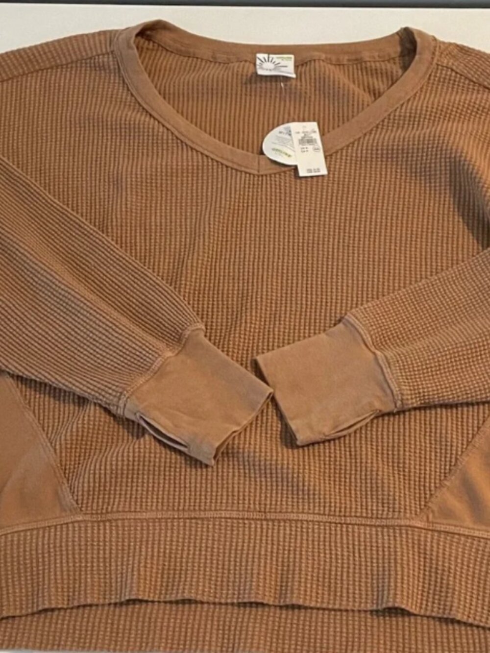 aerie Offline Long-sleeve Waffle Sweatshirt
